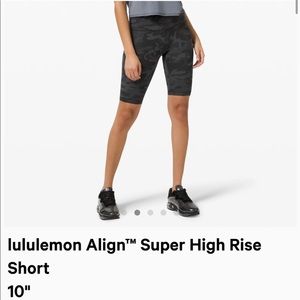 Lululemon woman’s 10” align super high rise short